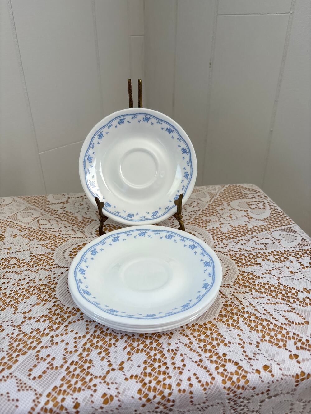 Corelle “Morning Blue” Replacement Saucers, Set of 5